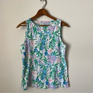 Lilly Pulitzer Luxletic Women's Renay Tank UPF 50+ Resort Just A Pinch S Sirens